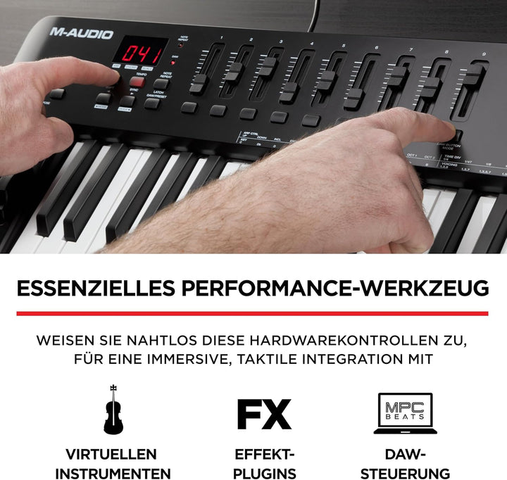 M-Audio Oxygen 49 V – 49-Tasten USB MIDI Keyboard Controller mit Beat Pads, Smart Chord &amp; Scale Modi