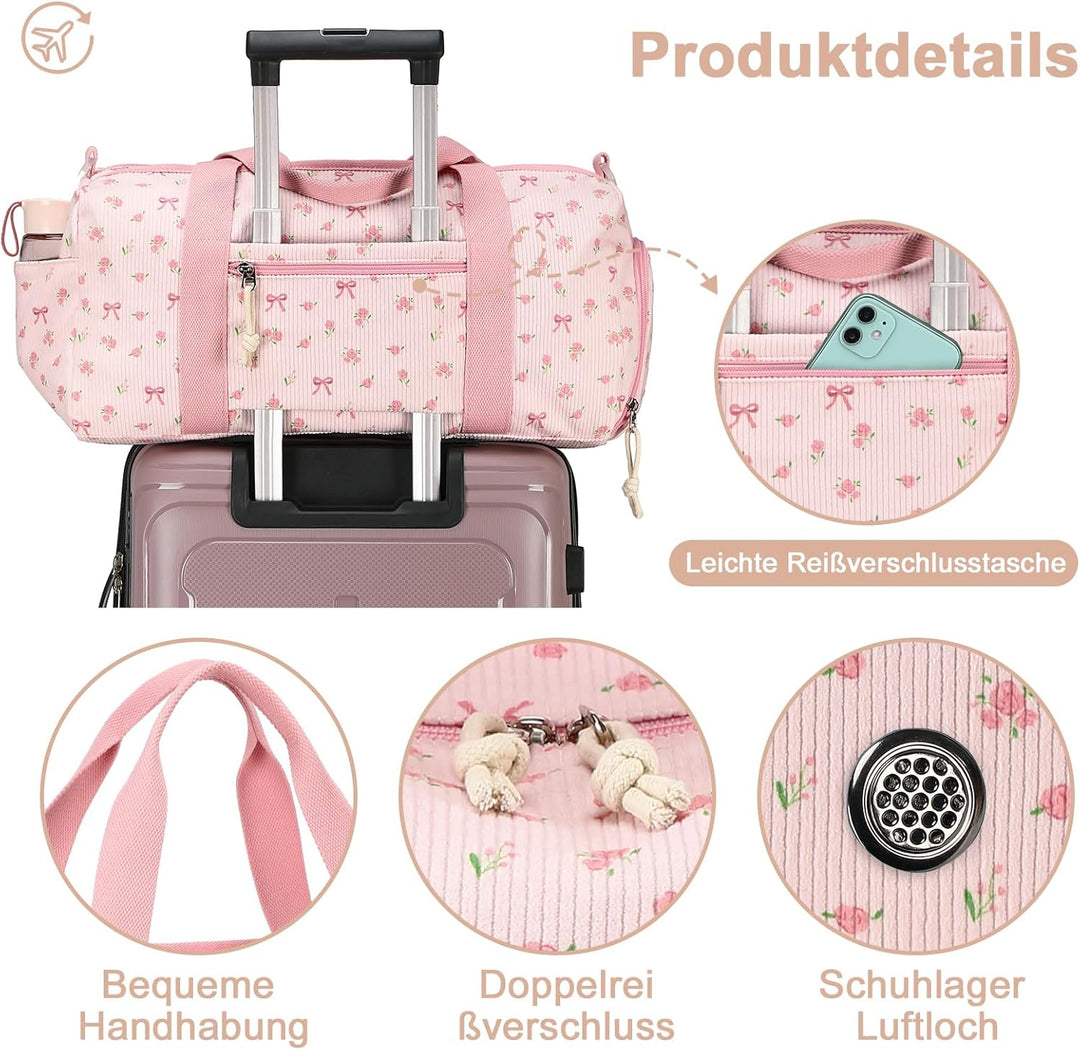 Sporttasche Kinder Schwimmtasche Damen Jungen mit Schuhfach und Nassfach Badetasche Teenager Kleine