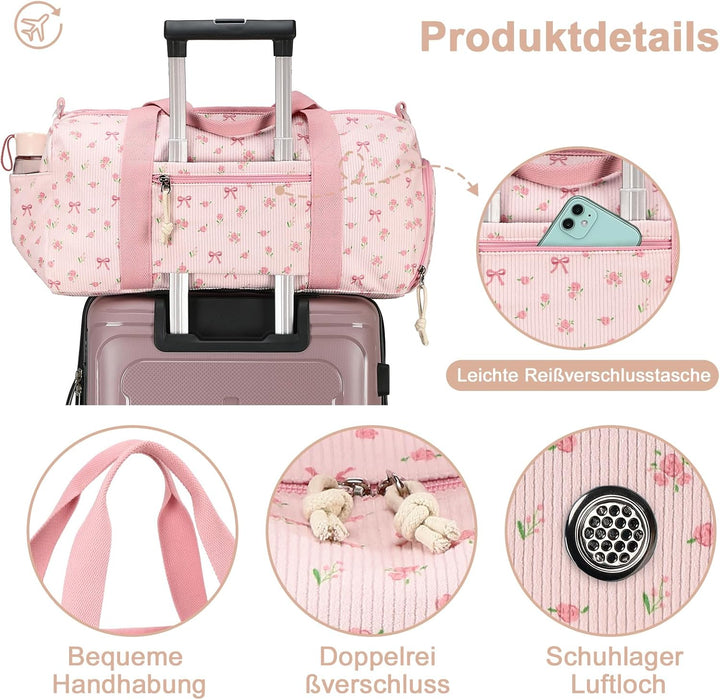 Sporttasche Kinder Schwimmtasche Damen Jungen mit Schuhfach und Nassfach Badetasche Teenager Kleine