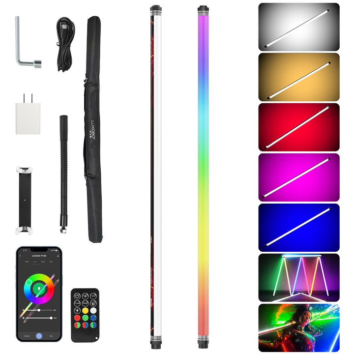 LUXCEO P120 RGB Videoleuchte Lichtstab1350 Lumen, 3000K-5750K LED Handheld Fotografie Licht,APP-Steu