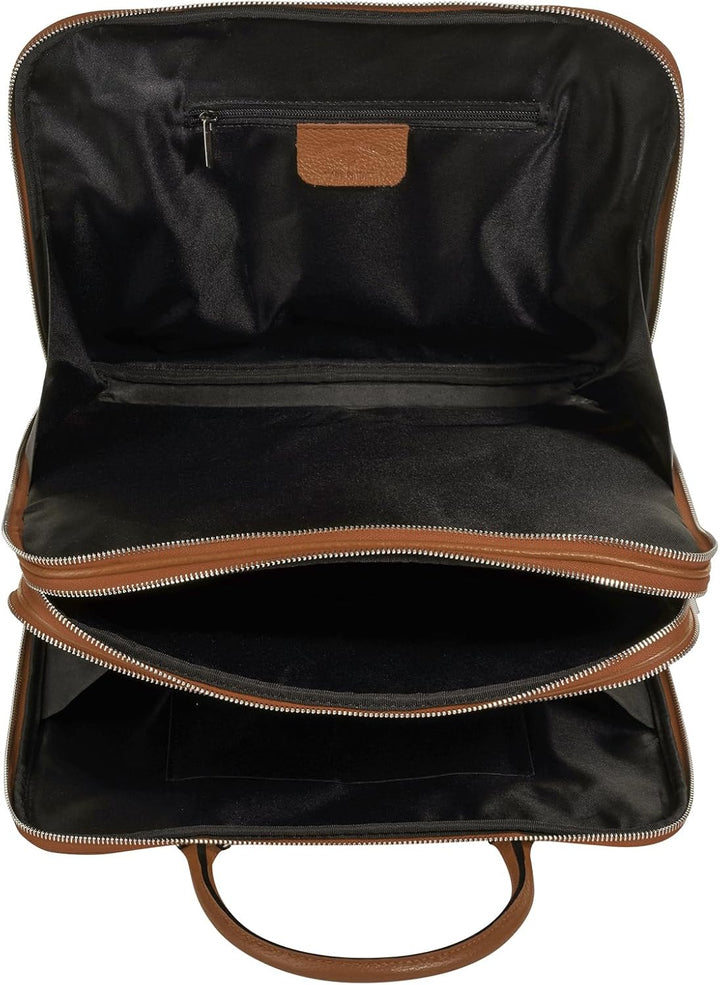 Cluty Aktentasche echt Leder Damen - 021833 Cognac, Cognac
