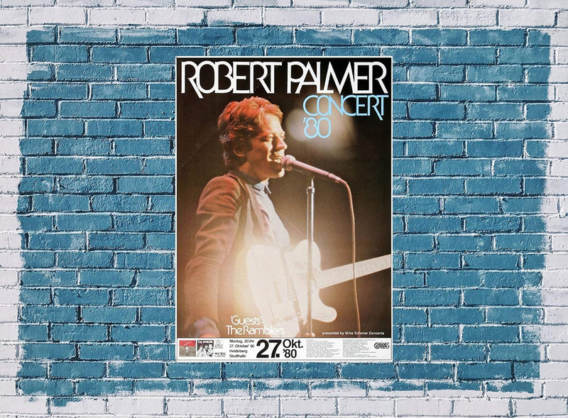 Robert Palmer - Secret Clues, Heidelberg 1980 » Konzertplakat/Premium Poster | Live Konzert Veransta