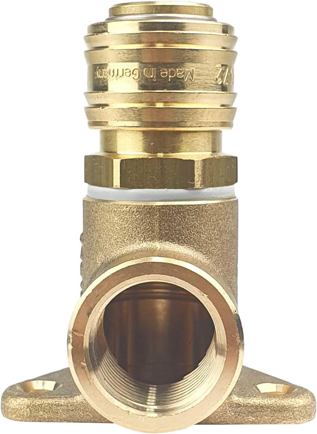 Druckluftverteiler Wanddose Druckluftweiche aus Messing mit 1/2" Eingangsgewinde und Kupplungsdosen