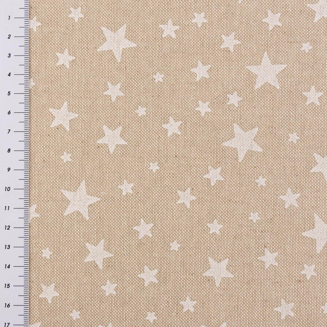 SCHÖNER LEBEN. Zugluftstopper Basic Star Sterne im Leinenlook Natur weiss div Grössen, Auswahl:80cm