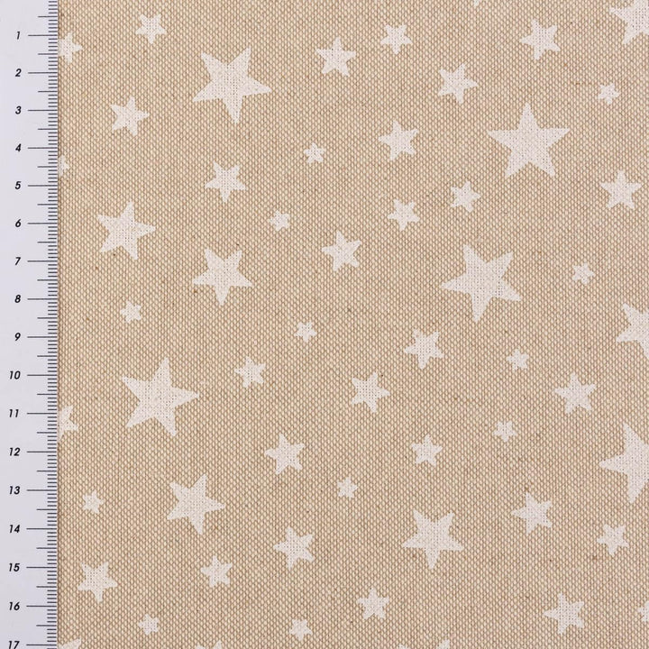 SCHÖNER LEBEN. Zugluftstopper Basic Star Sterne im Leinenlook Natur weiss div Grössen, Auswahl:80cm