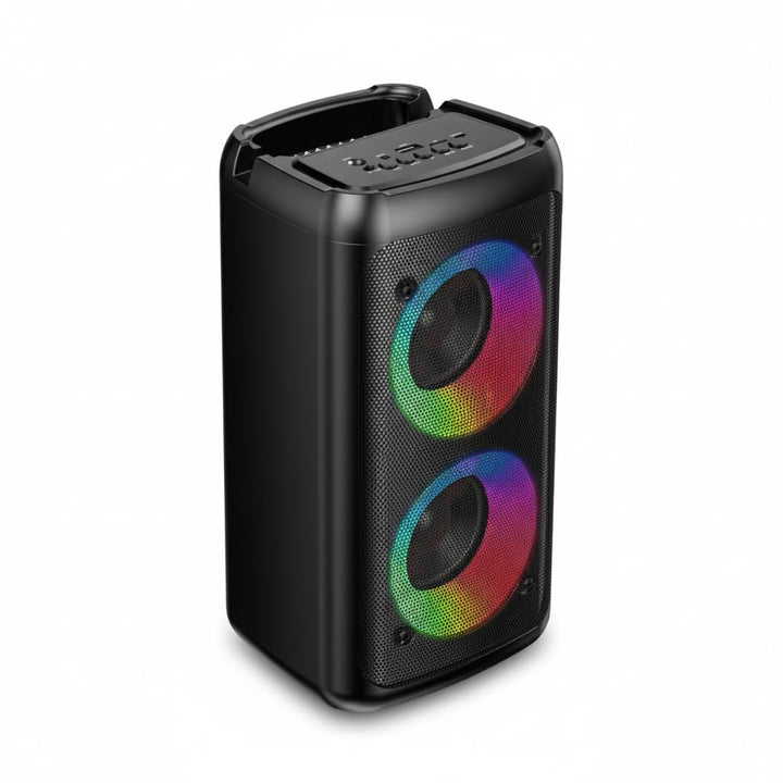 Bluetooth-Lautsprecher BSL-S21 mit Beleuchtung an den Lautsprechern | 2 Lautsprecher mit 4 Zoll | 20