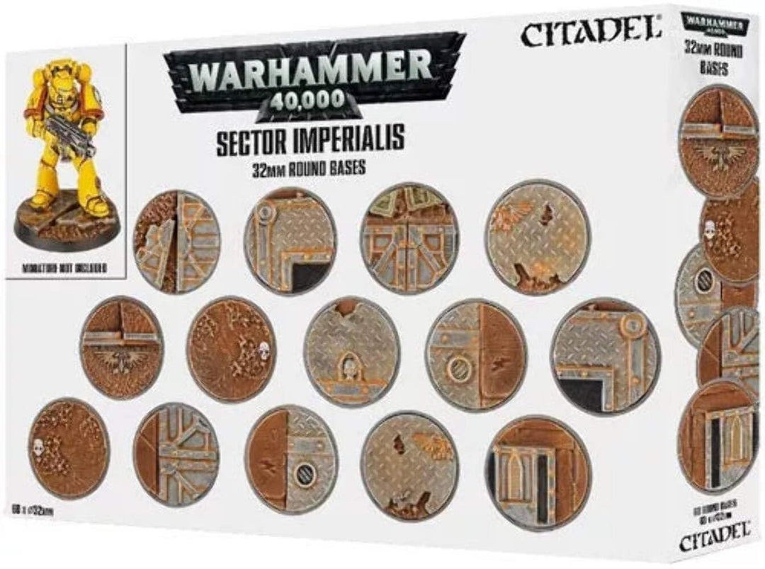 Games Workshop 99120199039" Sector Imperialis Sixty Round Bases Actionfigur, 32 mm