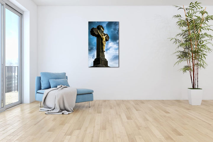 deyoli christliche Jesus Gedenkstätte Format: 100x70 als Leinwandbild, Motiv fertig gerahmt auf Echt
