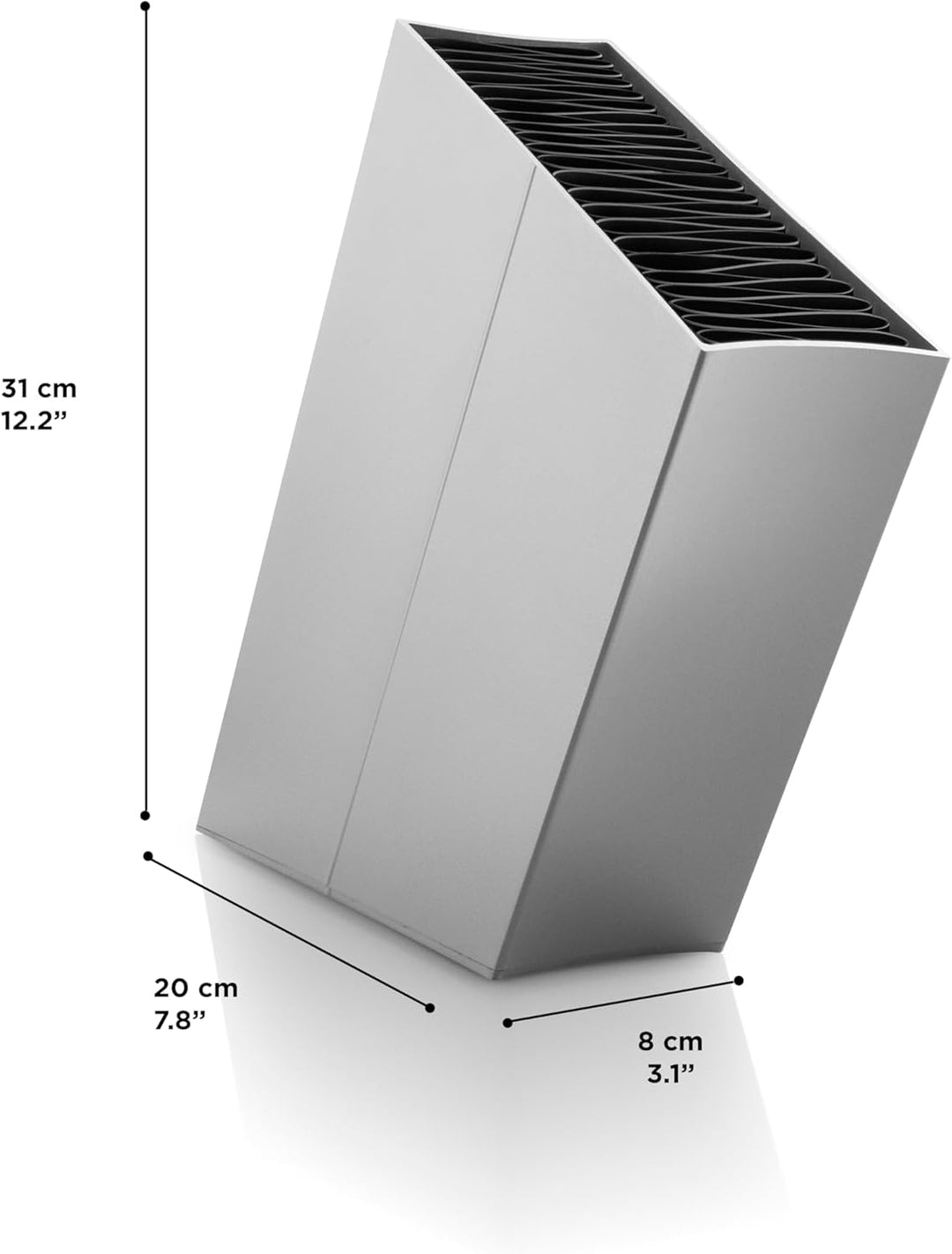 Eva Solo Messerblock schräg Aluminium, Aluminium