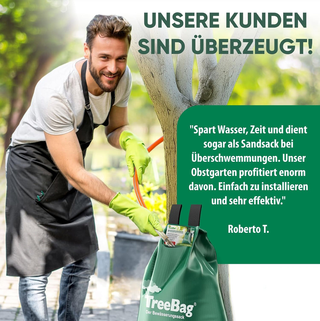 Wassersack für Bäume 10 x 75L – UV-stabiler Baumbewässerungssack aus PE – Effektiver Bewässerungssac
