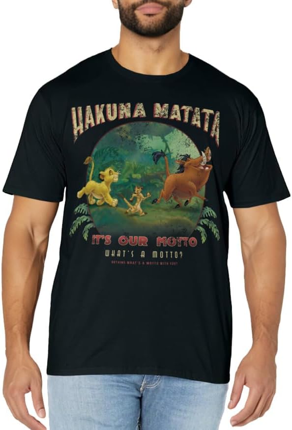 Disney Lion King Hakuna Matata Motto Simba Timon Pumbaa T-Shirt