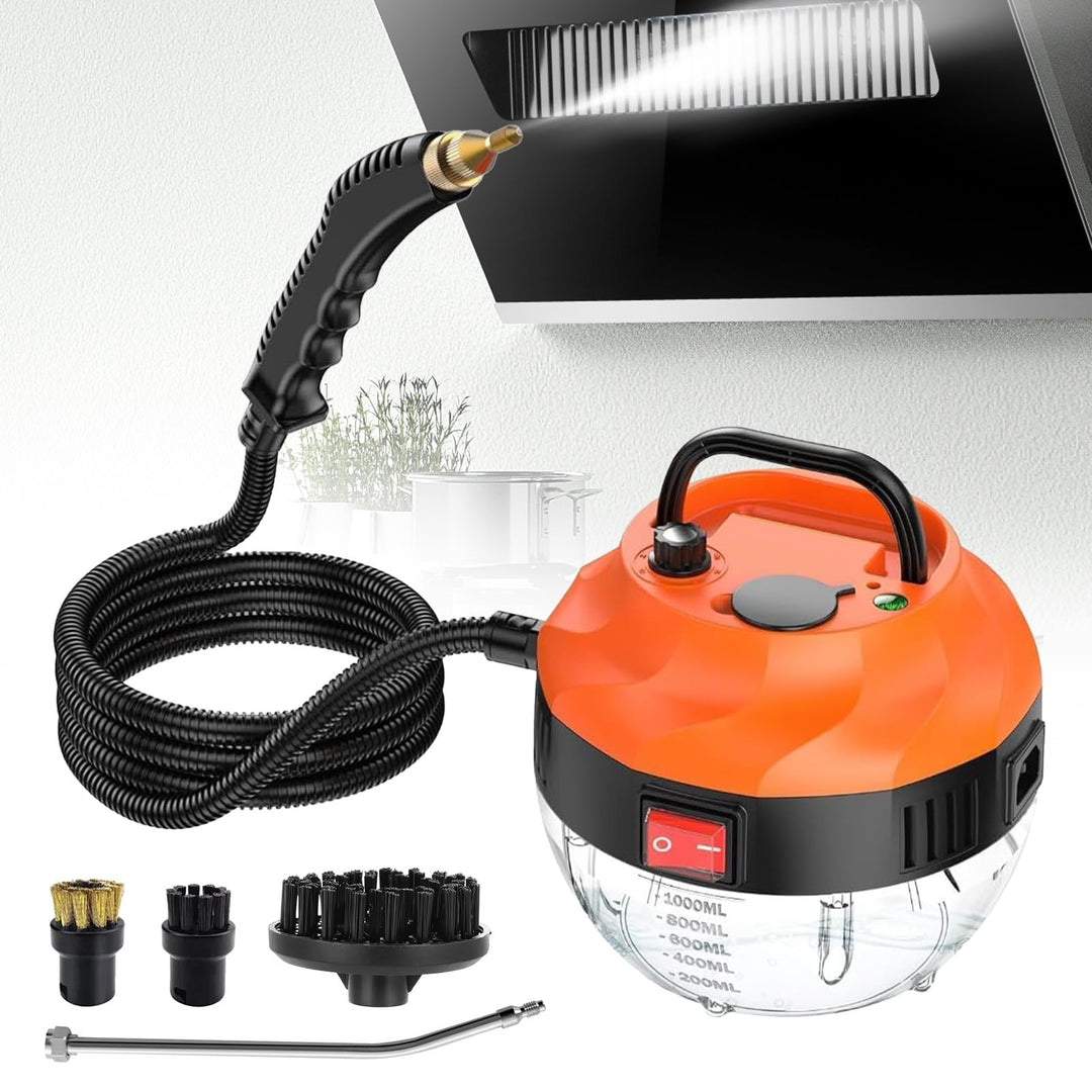 3800W Hand Dampfreiniger, 1L Wassertank Dampfreiniger Handgerät, 10s Schnellaufheizung, 6 Geschwindi