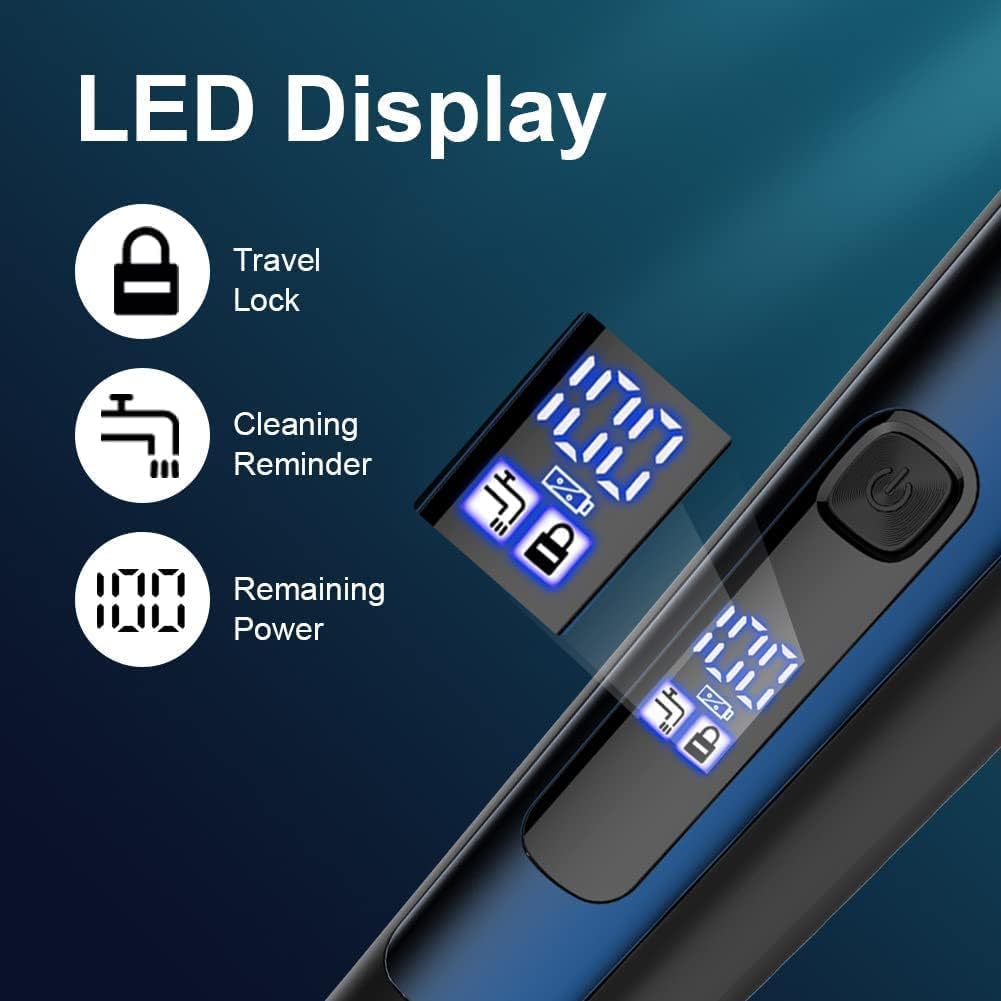 Hatteker Herren Elektrorasierer Rasierer Bartschneider Rotationskopf Rasierer für Männer Kotelettent