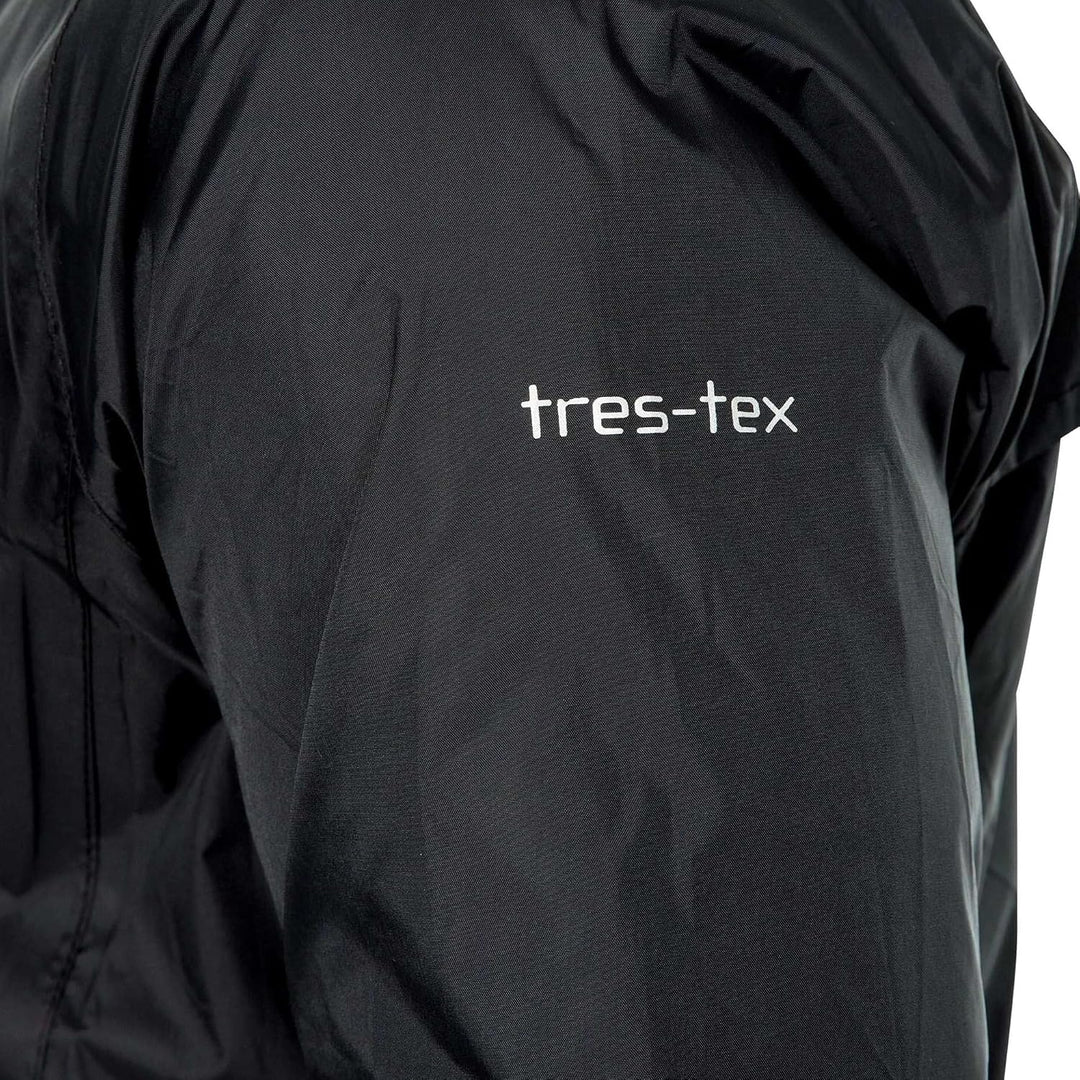 Trespass Unisex Erwachsene Qikpac Jacket Kompakt Zusammenrollbare Wasserdichte Regenjacke XXS Black/