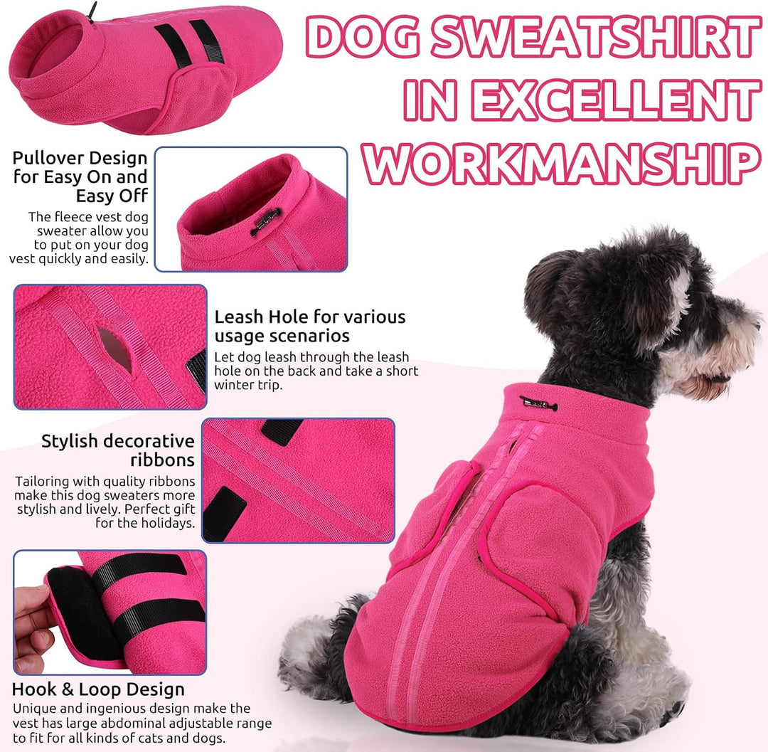 Hundepullover Fleece Weste Hundemäntel Winter Warmer Hundeweste für Kleine Hunde Weicher Fleece Hund