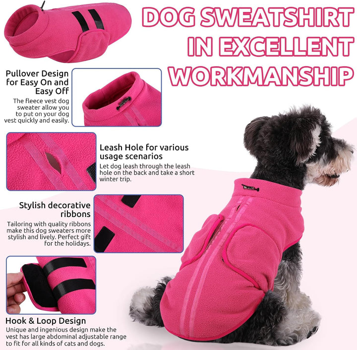 Hundepullover Fleece Weste Hundemäntel Winter Warmer Hundeweste für Kleine Hunde Weicher Fleece Hund