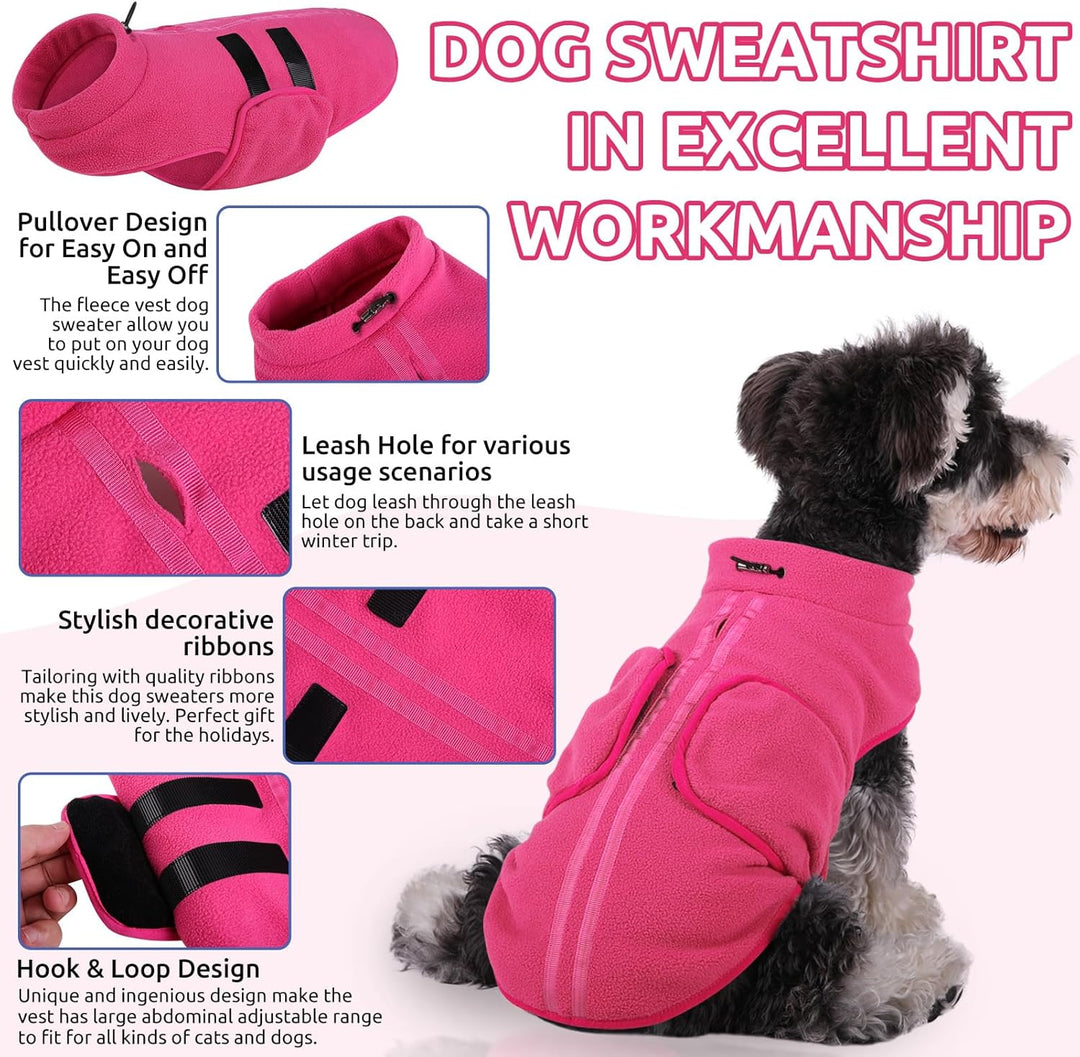 Hundepullover Fleece Weste Hundemäntel Winter Warmer Hundeweste für Kleine Hunde Weicher Fleece Hund