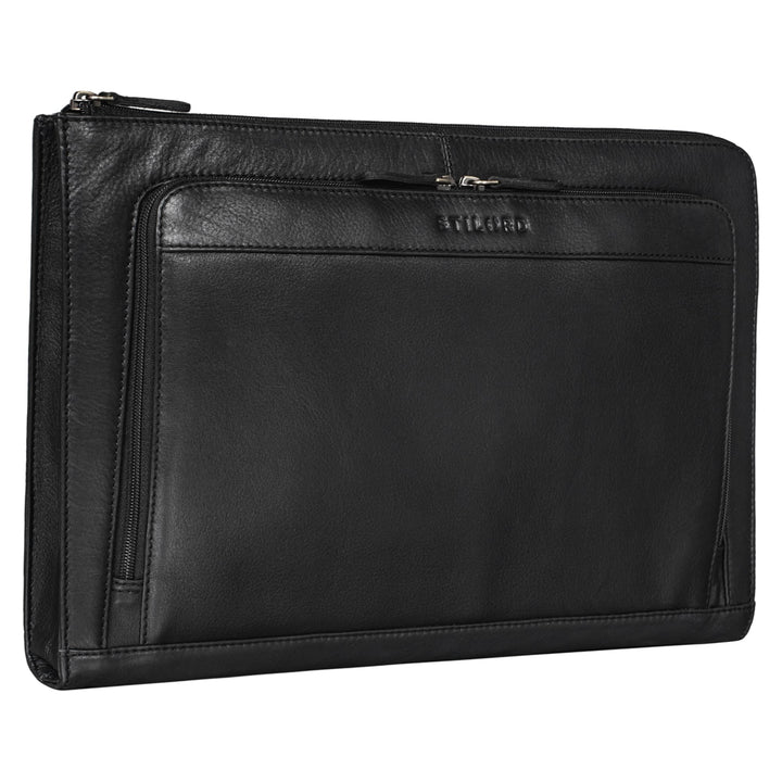 STILORD 'Murray' Laptophülle für MacBook 16 Zoll MacBooktasche Leder 15.6 Zoll Notebooktasche Sleeve