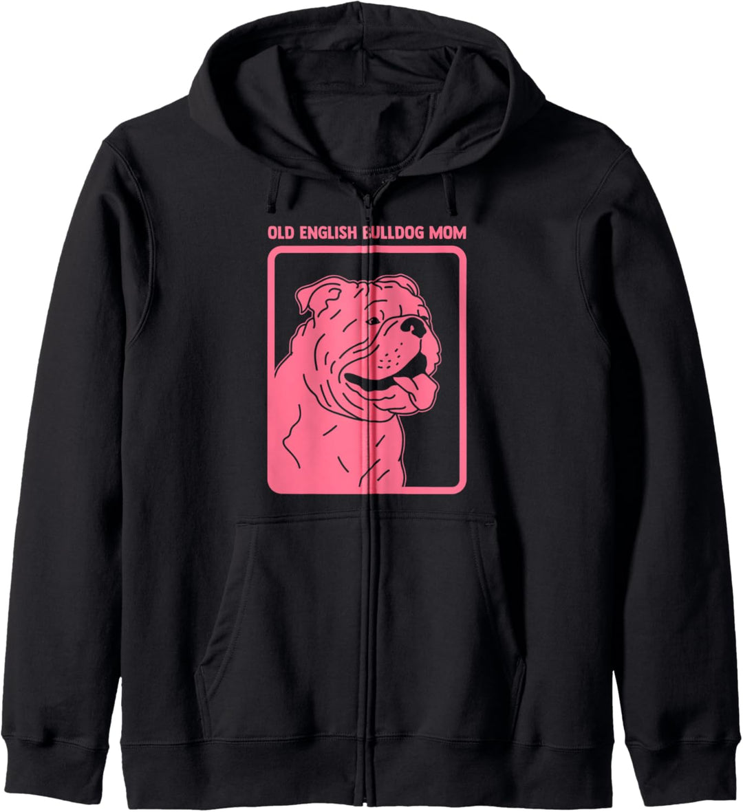 Old English Bulldog Mom | Frauchen Englische Bulldogge Kapuzenjacke