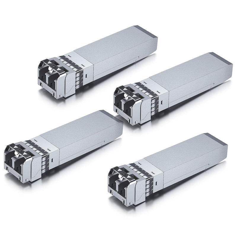 [4 Stück] 10Gb SFP+ SR Multimode Modul, 10GBase-SR LC Transceiver Kompatibel für Cisco SFP-10G-SR, M
