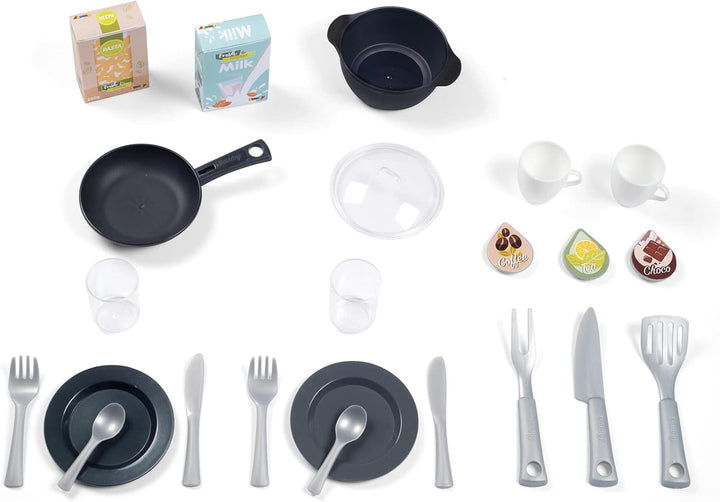 Smoby - Spielküche Bon Appetit - für Kinder mit vielen Funktionen, Töpfen, Pfannen, Küchenbesteck, H
