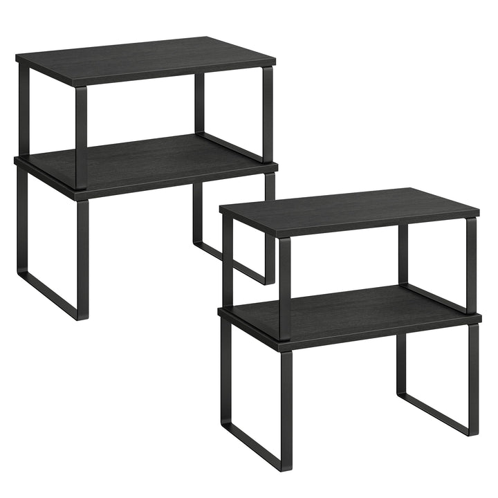 SONGMICS Gewürzregal, 4er Set, Küchenregal, Küchen-Organizer, erweiterbar, Gewürzhalter, stapelbar,