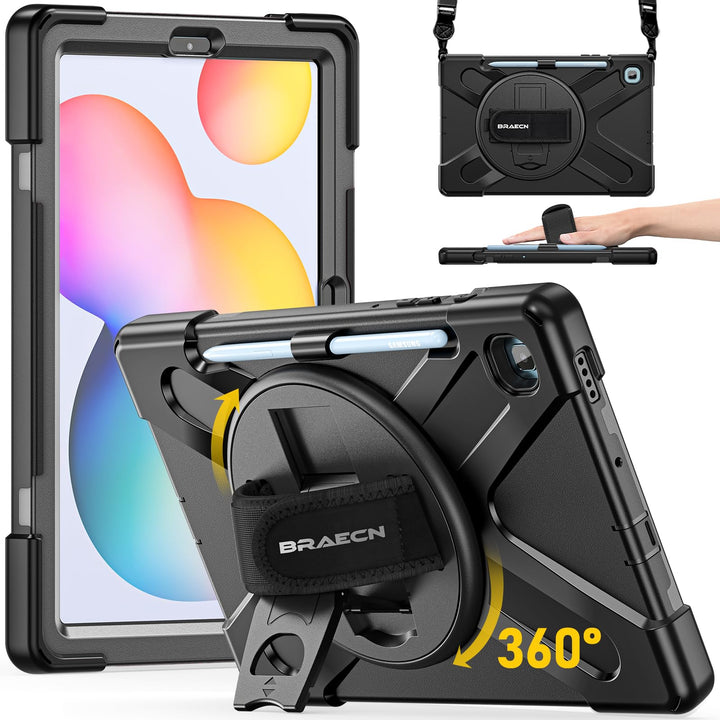 BRAECN Hülle für Samsung Galaxy Tab S6 Lite 10,4 Zoll 2024/2022/2020 | Robuste Stossfeste Tragbare S