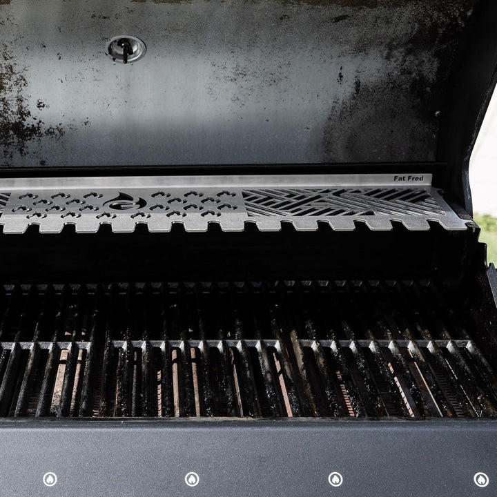 Grillrost.com Das Original Edelstahl Multistation | Warmhalterost für Burnhard Fat Fred | mit Drumst