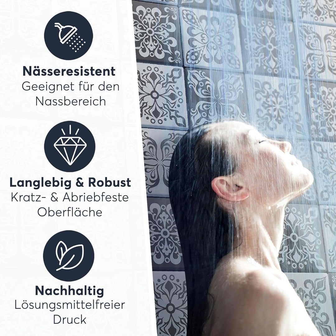 CREATISTO Mosaik Klebefliesen Stickerfliesen Fliesenfolie - Klebe Folie für Wandfliesen I Klebeflies