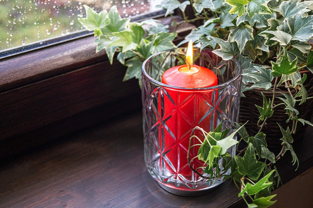 Stumpenkerzen Säulenkerzen Blockkerzen, Efenbein, Durchmesser 6 cm, Höhe 15 cm, geruchsneutral, lang