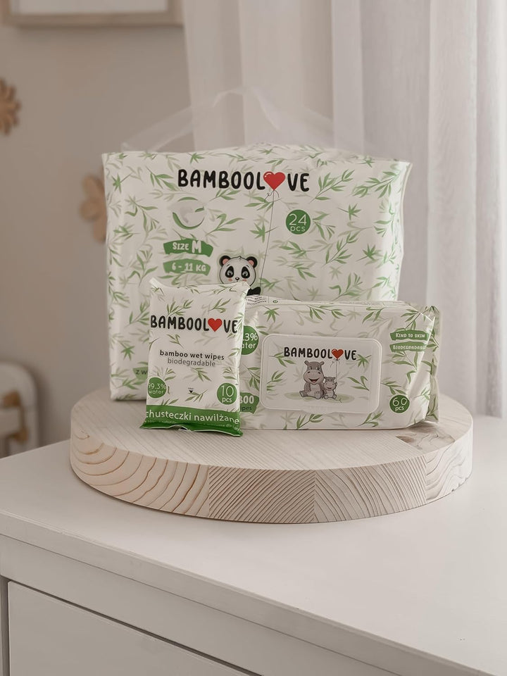 20x 60pcs - Bambus-Feuchttücher - Hypoallergene Baby-Feuchttücher - Besonders weiche und sanfte Feuc