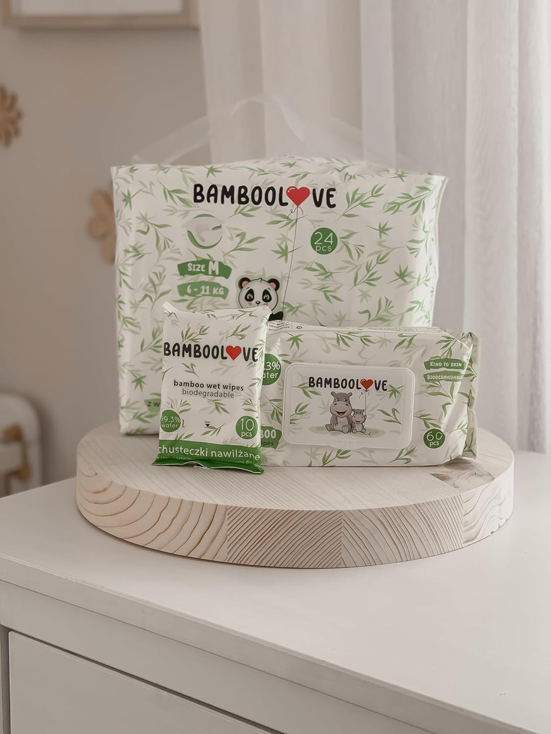 10x 60pcs - Bambus-Feuchttücher - Hypoallergene Baby-Feuchttücher - Besonders weiche und sanfte Feuc