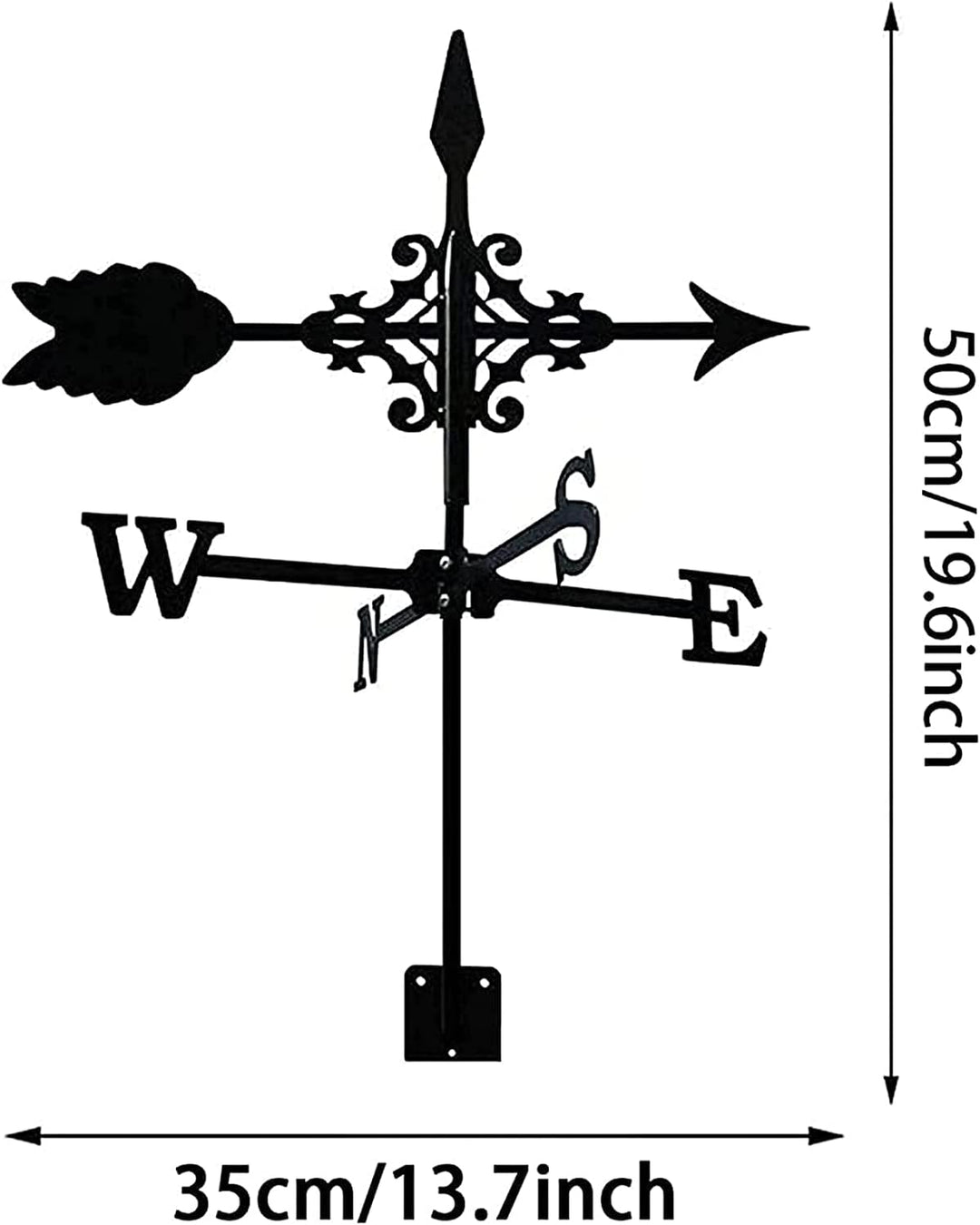 Wetterhahn fürs Dach Wetterhahn Metall Weathervane for Dach - Metall Wetterfahne Mit Pfeil Ornament