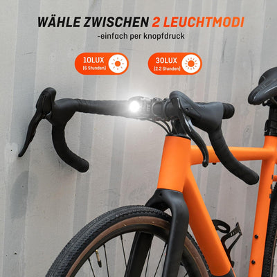 HENMI LED Fahrradlicht Vorne, StVZO Zugelassen Fahrradlampe Vorne, USB Aufladbar Fahrradbeleuchtung