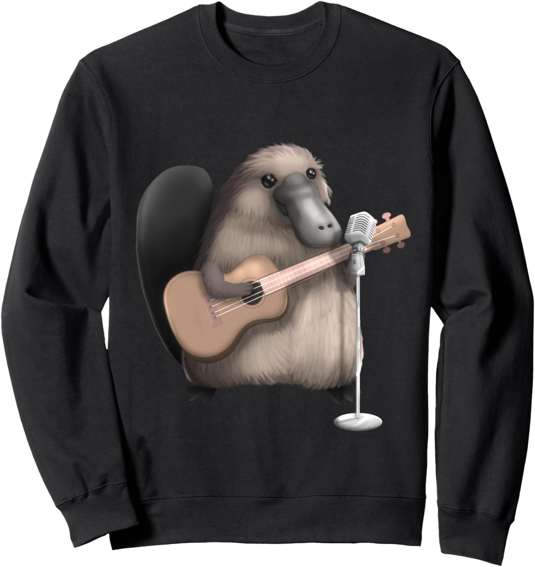 Platypus Singing Guitar Player Musician Music Guitarist Cute Sweatshirt