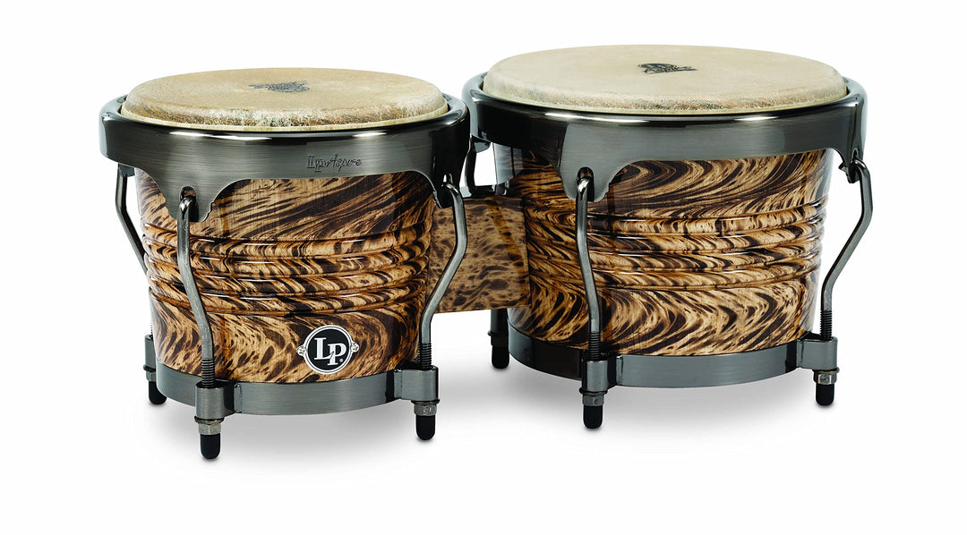 LP Latin Percussion LPA601-HC Aspire Accent Bongo 6,75" und 8", Siamesische Eiche/Naturfell, Finish: