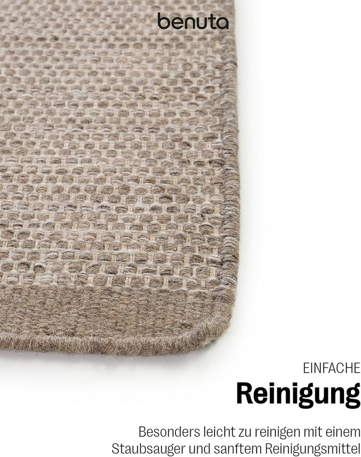 benuta Pure Wollteppich Rocco - Wolle - Rechteckig & im Style: Uni, Hygge & Cozy, Minimalistisch - P