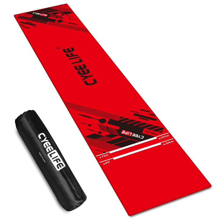 CyeeLife Dart Teppich mit Tragetasche,Dartpfeile Mat Dartmatte 65 * 295cm für Steel und Soft Darts Z