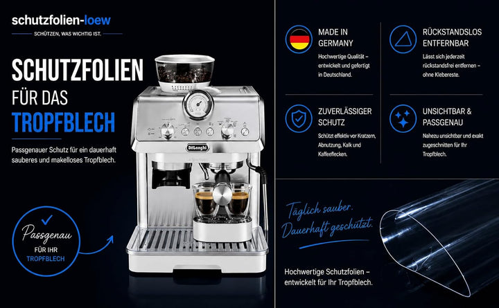 3 x Schutzfolie - Kratzschutz passend für DeLonghi Siebträgermaschine La Specialista Arte/Arte Evo E