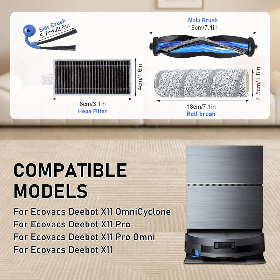 Zubehör Ersatz für Ecovacs Deebot X11 OmniCyclone / X11 Pro Omni / X11 Pro / X11 /X9 Pro Omni /T80S