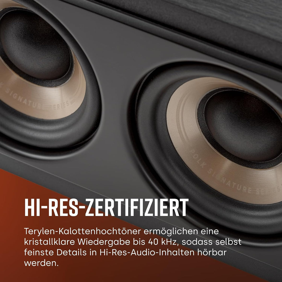 Polk Audio Signature Elite ES35 Centerlautsprecher, schlanker, hochauflösender Center Lautsprecher,
