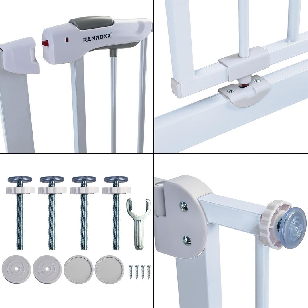Absperrgitter Treppenschutzgitter weiss für 105-135cm Durchgang 110cm Hoch