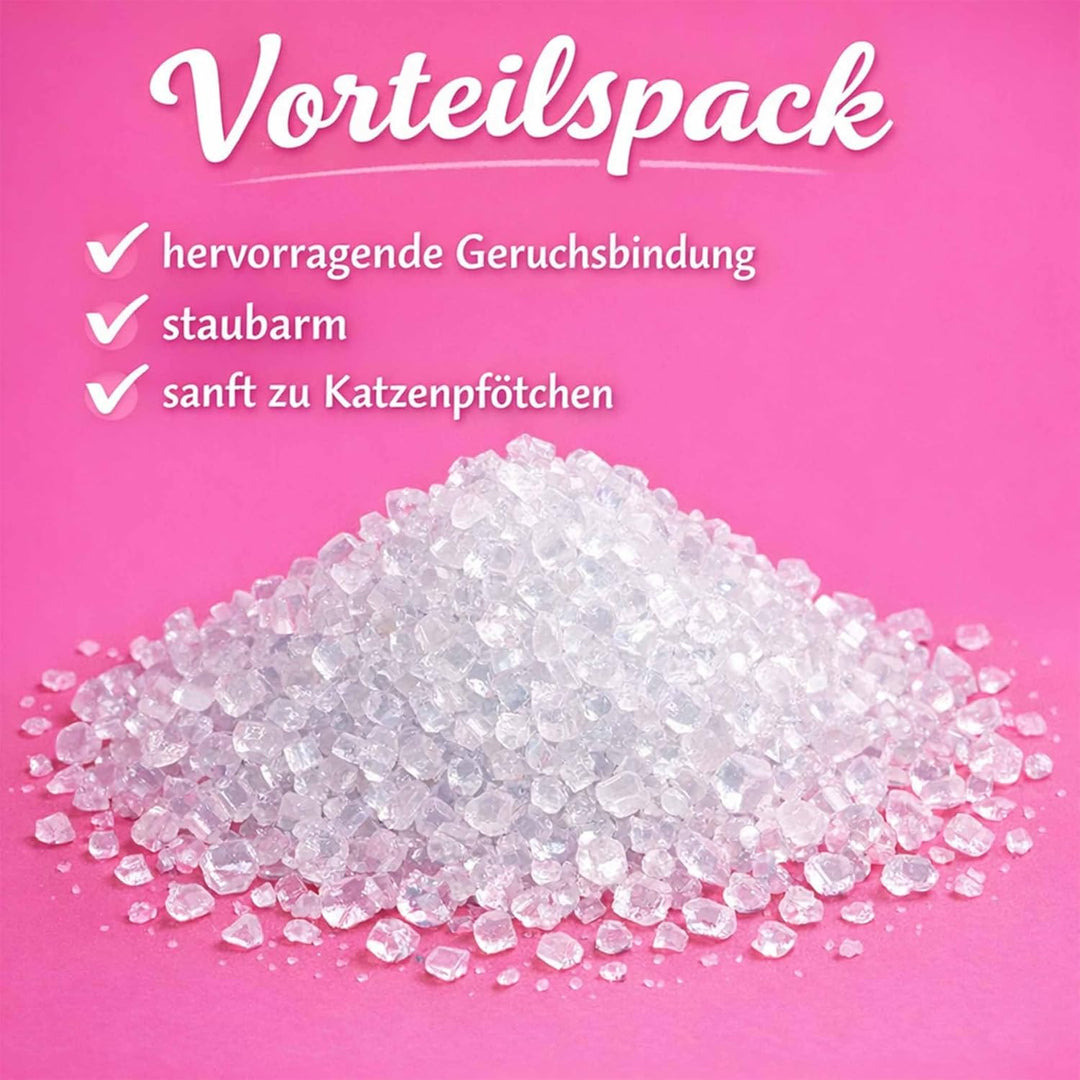 Catclin 4 x 8 l = 32 L Magic SILIKAT KATZENSTREU-PowerCat STREU-Forever CLEAN-
