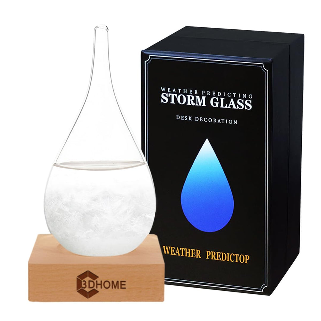 Sturmglas, Mode Kreative Wassertropfen Glas Barometer, Wettervorhersage Flasche, Wetterstation,Verwe