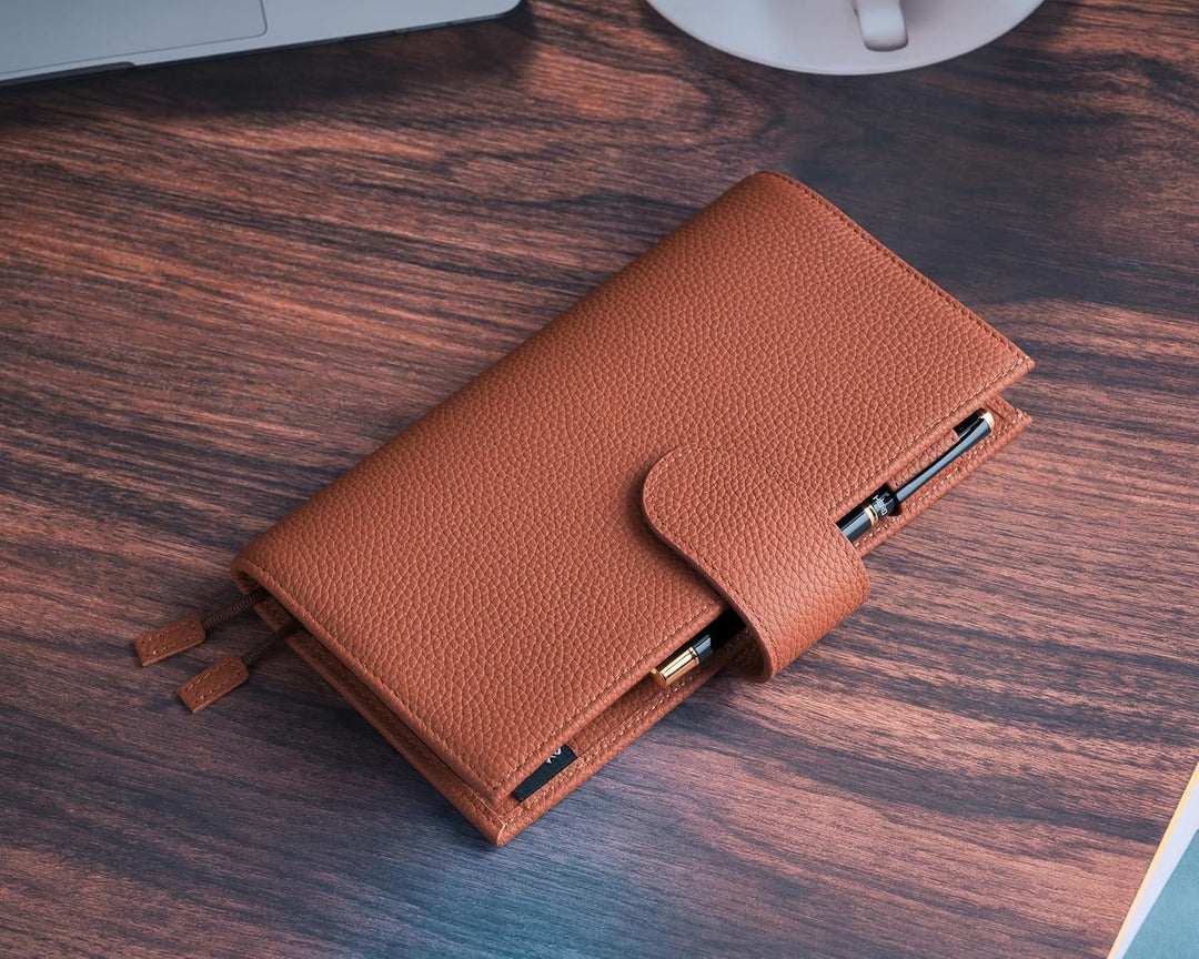 Ox Knight Leder-Schutzhülle für Hobonichi Weeks/Weeks Mega – mit Stiftschlaufe, Kartenfächern, Rücke