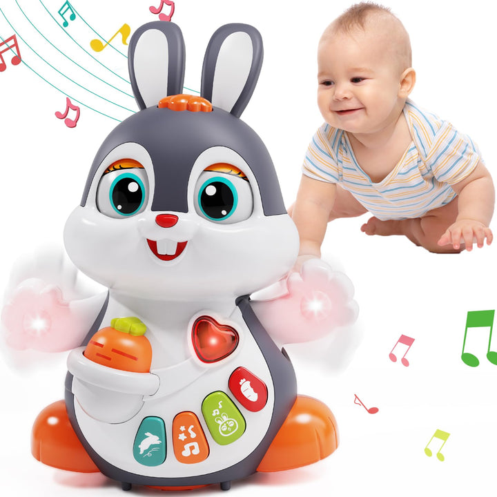Baby Musikspielzeug Spielzeug ab 1 Jahr, Babyspielzeug ab 7 8 9 10 12 18 Monate,Osterhase Krabbelspi