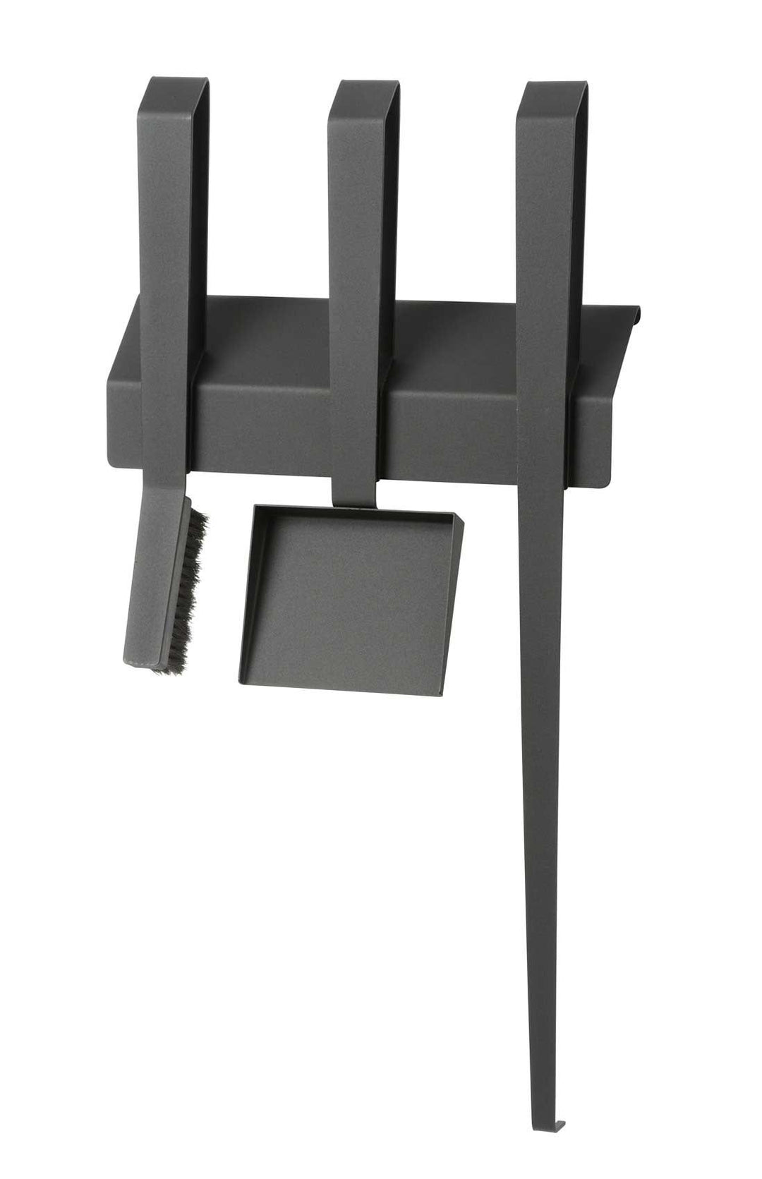 TermaTech Kaminbesteck EDGE III, 3-teilig, wandhängend, Stahl, schwarz beschichtet
