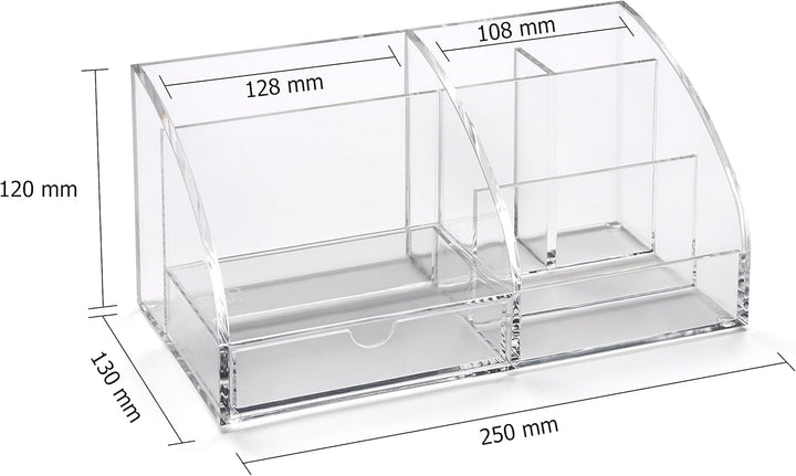 Osco AD01 Schreibtisch-Organizer aus klarem Acryl, Clear Acrylic Clear Acrylic Single, Clear Acrylic