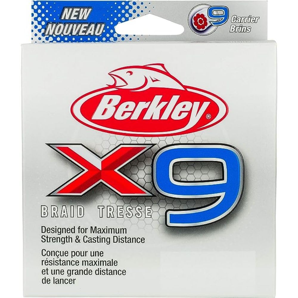 Berkley X9 geflochtene Angelschnur – 9-fache geflochtene Schnur zum Salzwasser- und Süsswasserangeln