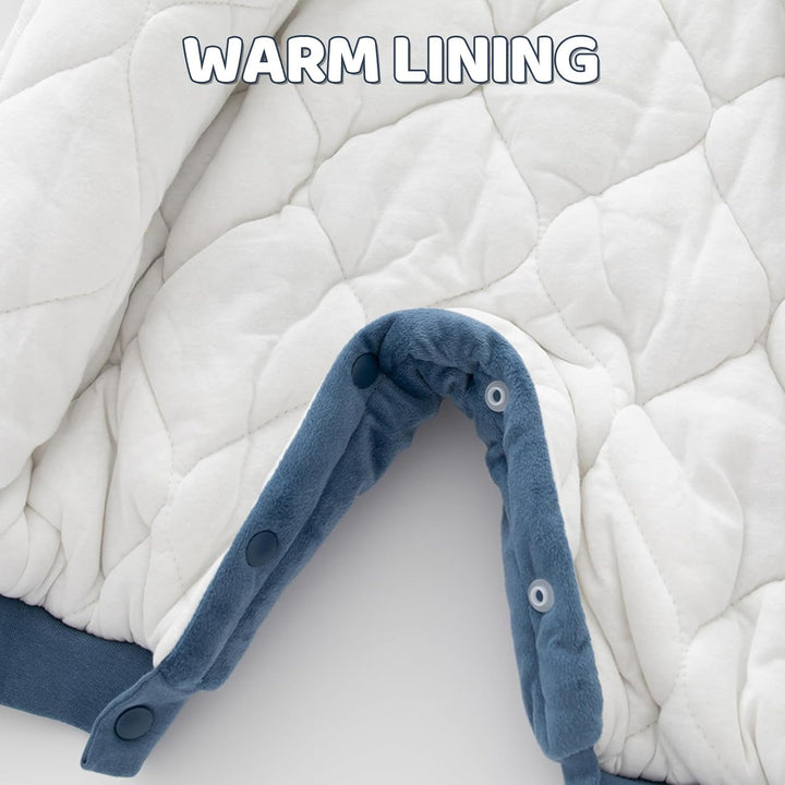 Baby Overall Mit Kapuze Füsslinge Strampler Schneeanzüge Karikatur Unisex Winter Kleidungsset 0-3 Mo